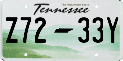 TN license plate Z7233Y