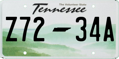 TN license plate Z7234A