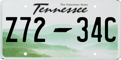 TN license plate Z7234C