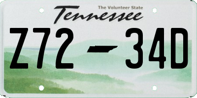 TN license plate Z7234D