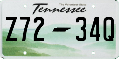 TN license plate Z7234Q