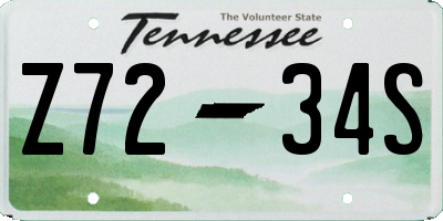 TN license plate Z7234S