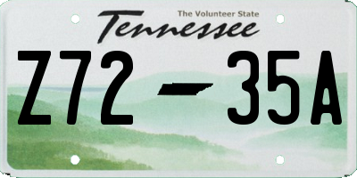 TN license plate Z7235A