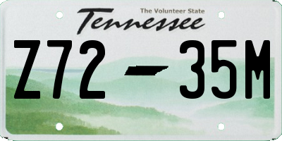 TN license plate Z7235M