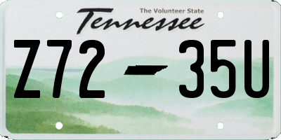 TN license plate Z7235U