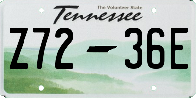 TN license plate Z7236E