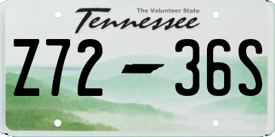 TN license plate Z7236S