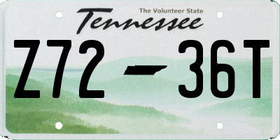 TN license plate Z7236T