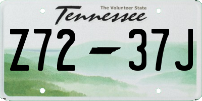 TN license plate Z7237J
