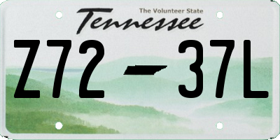 TN license plate Z7237L
