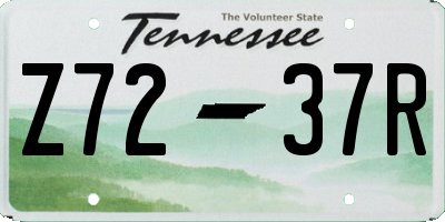 TN license plate Z7237R