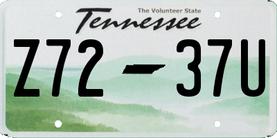 TN license plate Z7237U