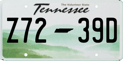 TN license plate Z7239D