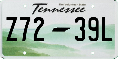 TN license plate Z7239L