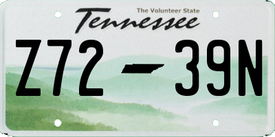 TN license plate Z7239N