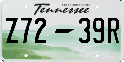 TN license plate Z7239R