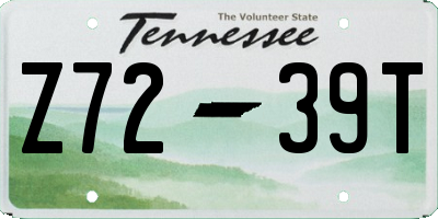 TN license plate Z7239T