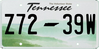 TN license plate Z7239W