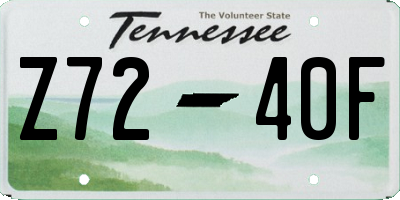 TN license plate Z7240F