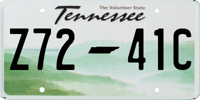 TN license plate Z7241C