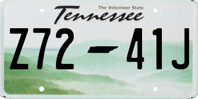 TN license plate Z7241J
