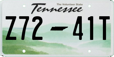 TN license plate Z7241T