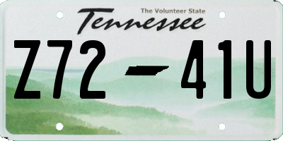TN license plate Z7241U