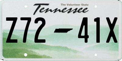 TN license plate Z7241X