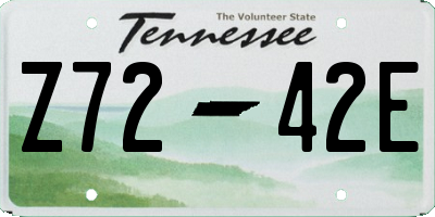 TN license plate Z7242E