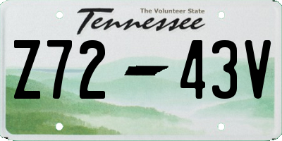 TN license plate Z7243V