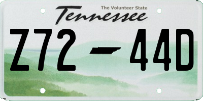 TN license plate Z7244D
