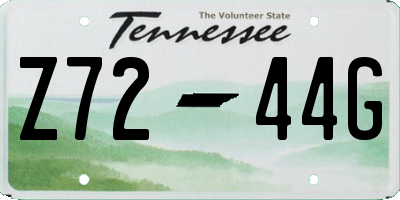 TN license plate Z7244G