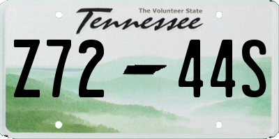 TN license plate Z7244S