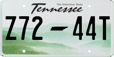 TN license plate Z7244T