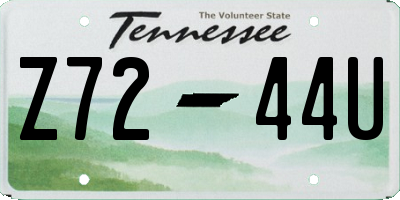 TN license plate Z7244U