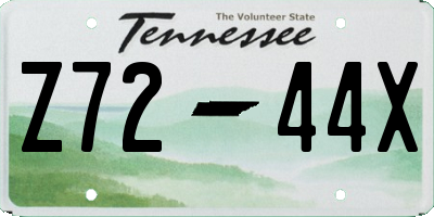 TN license plate Z7244X