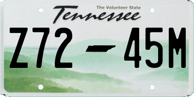 TN license plate Z7245M