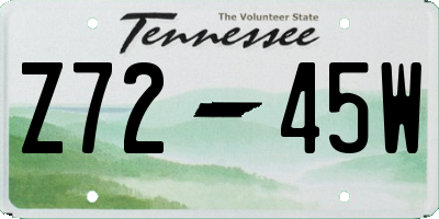 TN license plate Z7245W