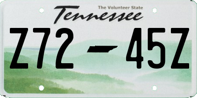 TN license plate Z7245Z