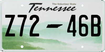 TN license plate Z7246B