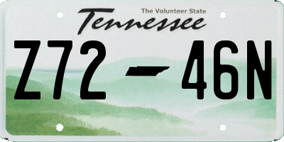 TN license plate Z7246N