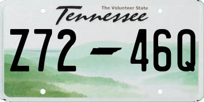 TN license plate Z7246Q