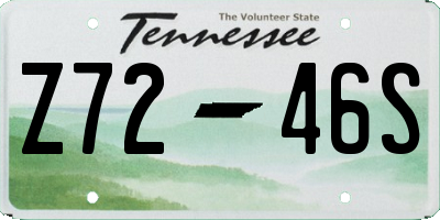 TN license plate Z7246S