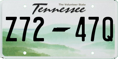 TN license plate Z7247Q