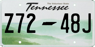 TN license plate Z7248J