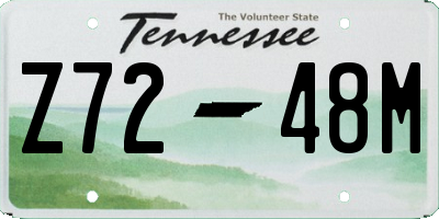 TN license plate Z7248M