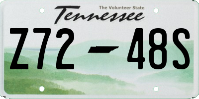 TN license plate Z7248S