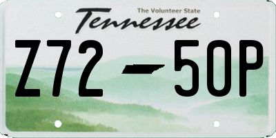 TN license plate Z7250P