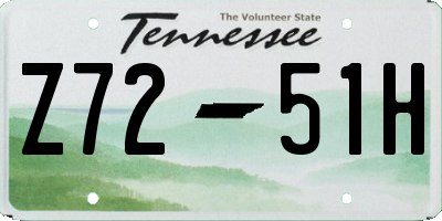 TN license plate Z7251H