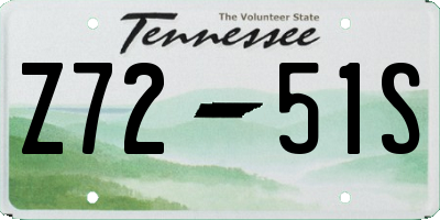 TN license plate Z7251S